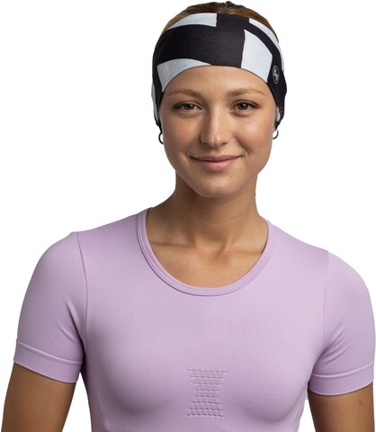 Картинка повязка Buff Headband Wide CoolNet Aktik Black - 2