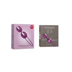 Вагинальные шарики Fun factory SMARTBALLS DUO, пурпурно-белые