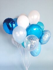 Blue glitter set (18 шаров)