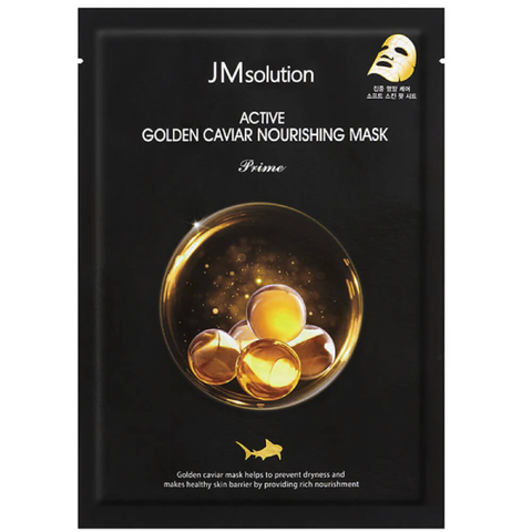 Тканевая маска для лица антивозрастная JM Solution Active Golden Caviar Nourishing Mask Prime, 30 мл