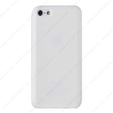 Накладка силиконовый TPU для Apple iPhone 5C глянцевый белый