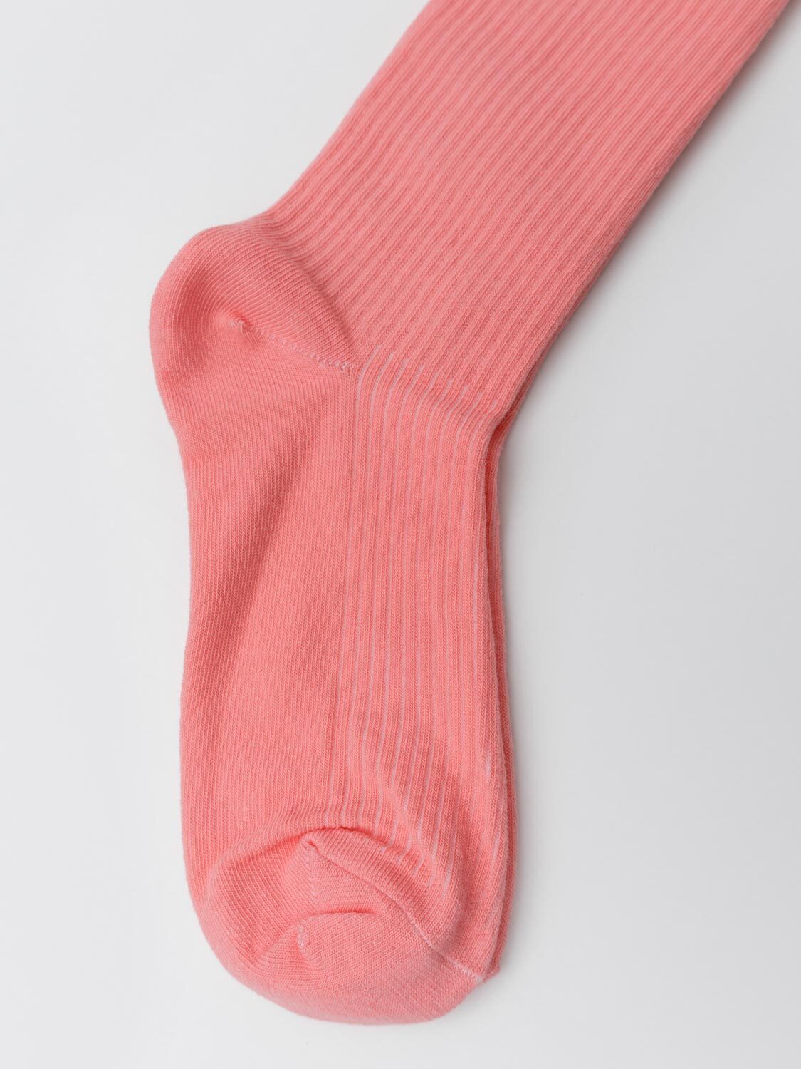 

Хлопковые высокие носки в рубчик, Розовый