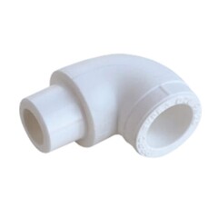 Угольник переходный ПП 90гр. 20 PN 25, муфта-штуцер, белый, Valfex