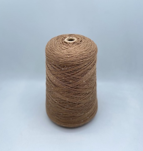 Бобинная пряжа (пр.Италия).art-Merino paillettes 380м/100гр, 96% меринос, 4% Пайетки(3мм)(полиэстер), цвет-Бежевый,неоднотонный+прозрачная пайетка(2), арт.31116