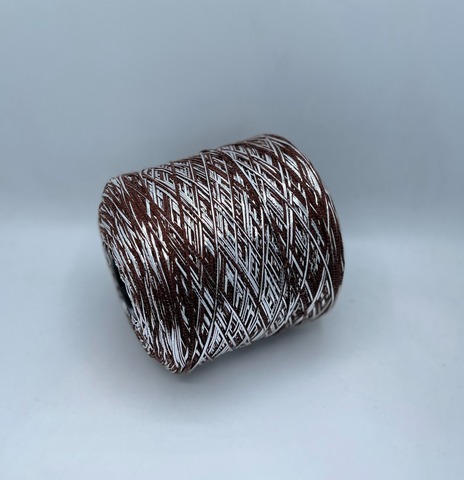 Luxury Production by Ri.Go (пр.Италия), art-Emporium, 180м/100гр, 90%Меринос,8%Полиэстер(фольга), 2%Полиамид , цвет-Какао+серебро(24/344) ,арт.32294