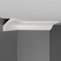 Плинтус потолочный ударопрочный гладкий Decomaster D124 50х50х2000мм