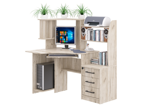 Компьютерный стол угловой СК-39 крафт серый