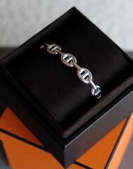 16726 - Браслет жесткий тонкий FARANDOL из неродированного серебра