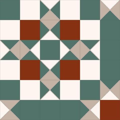 Dual Gres NiceKer Victorian Dreams Windsor Green 45.2x45.2