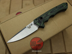 Нож Benchmade RUKUS CUSTOM 2 - зеленая рукоять, сатин клинок