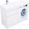 Aquanet 301352 Тумба c раковиной Токио 120L (Персона 120L) напольная 1 ящик 2 фасада цвет белый глянец (301352)