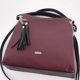 Сумка Саломея 264 наппа бордо + черный