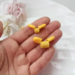 Пружина-стоппер с 30 мм (Bead Stopper), цвет жёлтый, 2 штуки, И014