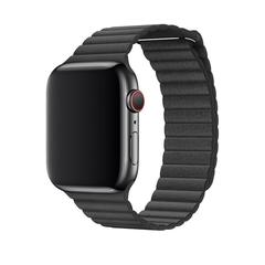 Ремешок Apple 44mm Black Leather Loop -Medium (MXAC2ZM/A)