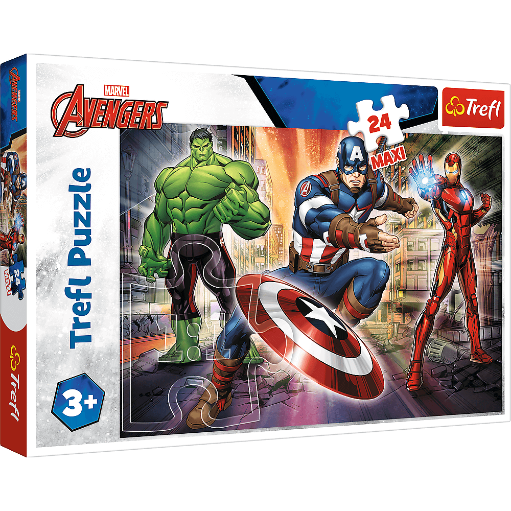 Puzzle 24 Maxi - In the world of Avengers / Disney Marvel The Avengers, Trefl, 5900511143218