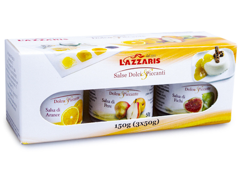 Набор Lazzaris из трех соусов: груша, инжир, апельсин, 150г
