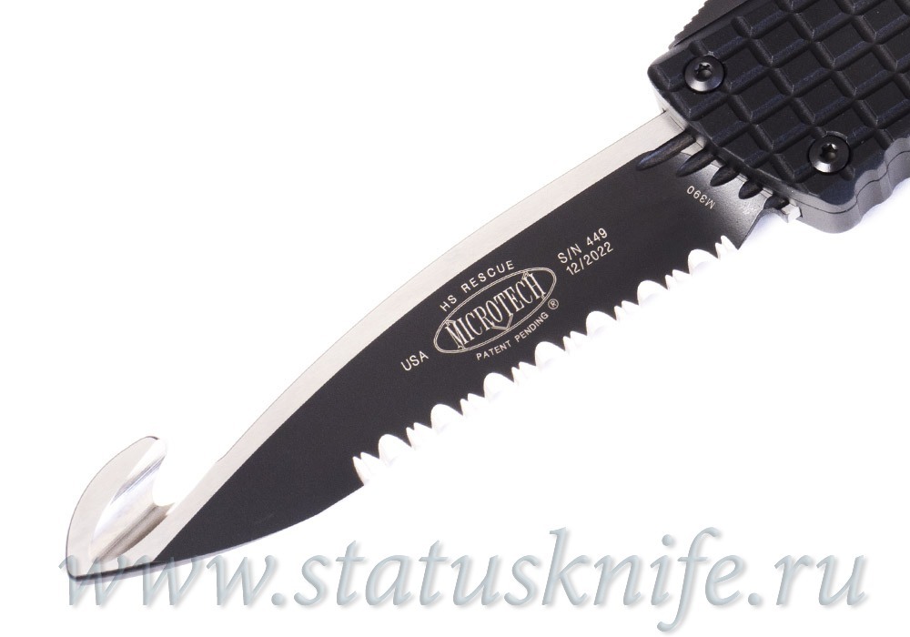 Нож Microtech Combat Troodon Black HS Rescue Tool