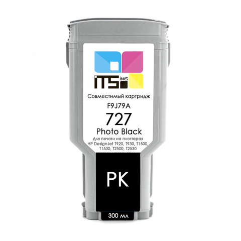 Картридж ITSinks для HP 727, F9J79A, Photo Black 300 мл HP DesignJet T920, T930, T1500, T1530, T2500, T2530