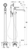 Cezares LIBERTY-F-VDP-01 LIBERTY-F-VDP-01 Напольный смеситель для ванны с ручным душем, хром