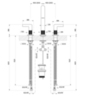Gessi INCISO Смеситель для раковины на 3 отверстия с донным клапаном, излив 160мм, h=240мм Цвет: finox 58013#149