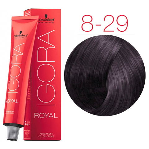 Schwarzkopf Igora Royal 8-29 (Светлый русый пепельный фиолетовый) - Стойкая крем-краска