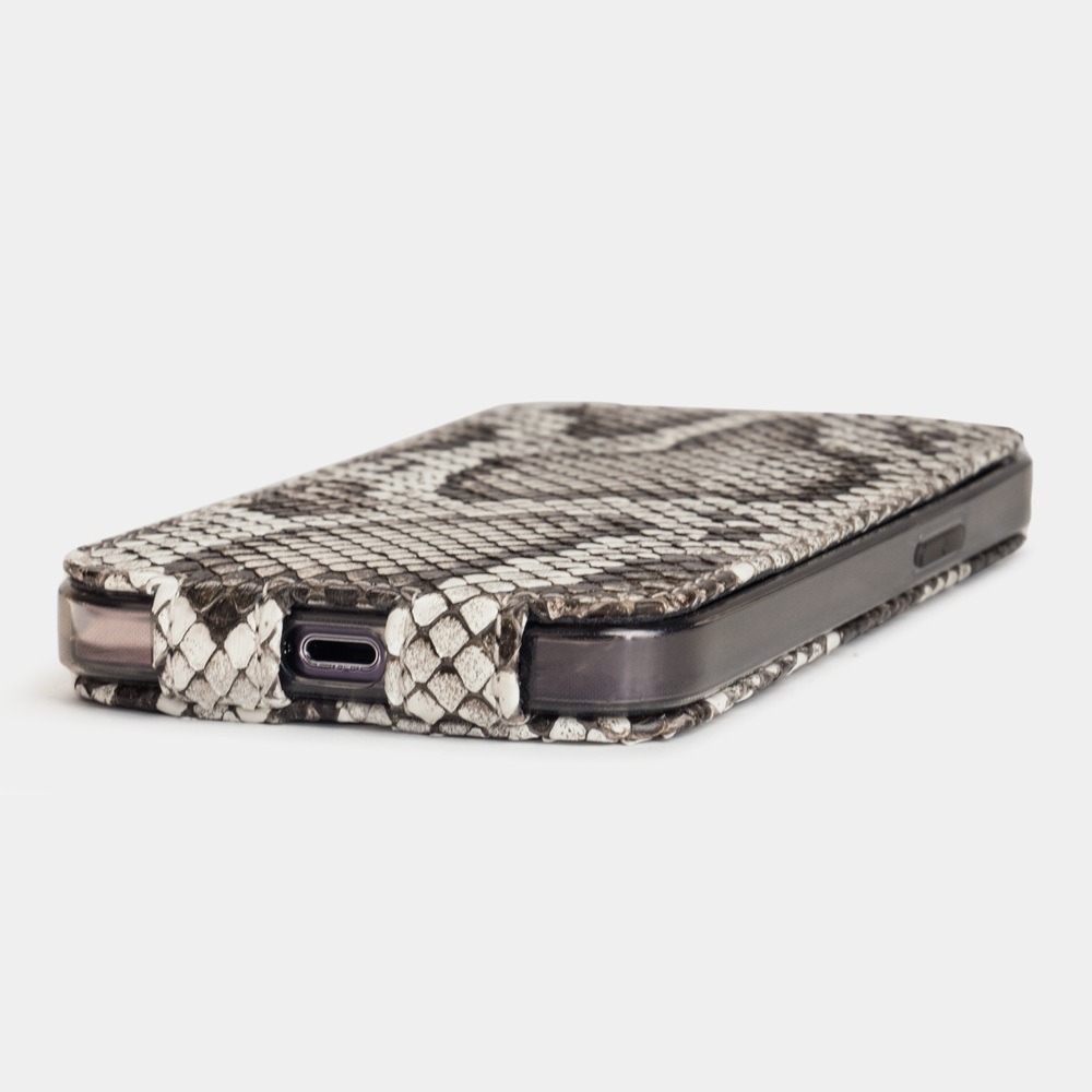 Cardholder Case for iPhone 13 Pro Max in Genuine Python