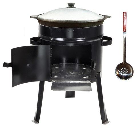 Печь под казан с дверцей