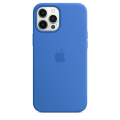 iPhone 12 Pro Max Silicone Case with MagSafe Capri Blue
