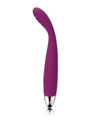 Фиолетовый вибратор Cici Violet с гнущейся головкой - 18,2 см. - 