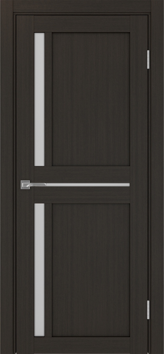 Дверь межкомнатная Оптима Порте Турин 523.221, цвет венге, экошпон, стекло мателюкс