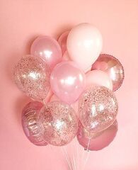 Pink glitter set (18 шаров)