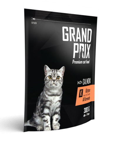 Grand Prix Kitten сухой корм для котят с лососем 0,3 кг