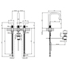 Gessi INCISO Смеситель для раковины на 3 отверстия с донным клапаном, излив 160мм, h=240мм, цвет: золото 58013#246