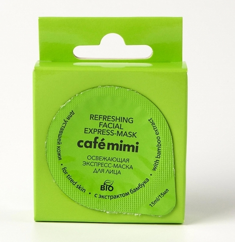 Маска-экспресс для лица Освежающая с охлаждающий эффектом 15 мл. (Cafe Mimi)