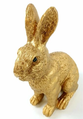 Статуэтка Заяц Hoff Interieur Busy Bunny золотой