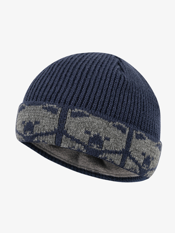 Утеплённая шапка «7 Русских Медведей» с флисовой подкладкой, цвета неви / Распродажа