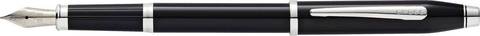 Ручка перьевая Cross Century II, Black lacquer, перьевая ручка, F (AT0086-102FS)