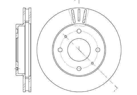 Диск тормозной вентилируемый G-brake  GR-02538