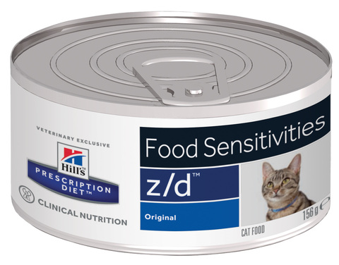 купить хиллс Hill’s™ Prescription Diet™ Feline z/d™ Food Sensitivitie консервы (влажный корм) для взрослых кошек, диетический рацион при пищевых аллергиях