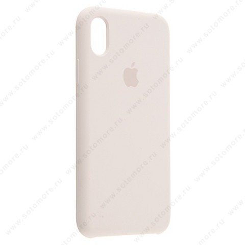 Накладка Silicone Case для Apple iPhone XR бежевый