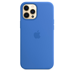 iPhone 12 Pro Max Silicone Case with MagSafe Capri Blue