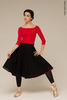 481632 two-sided rehearsal skirt | black-scarlet