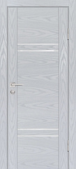 Дверь PSM-5 / Цвет Дуб скай серый / белоснежный лакобель / Двери PROFILO PORTE