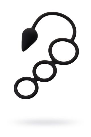 Тройное эрекционное кольцо с анальным хвостом Drop S-size - Erotist Adult Toys 541307