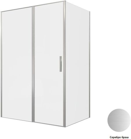 Allen Brau 3.31035.BA + 3.31047.BA Душевой уголок  Priority 140x100 3.31035.BA + 3.31047.BA серебро браш