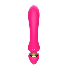 Розовый изогнутый вибромассажер Moon Vibrator - 21,1 см. - 