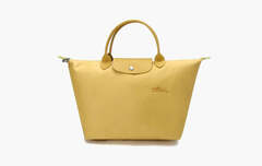 longchamp Le Pliage Green Recycled Canvas L Handbag "Yellow"