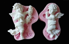 Силиконовые молды 2 шт № 2027 Ангелы с цветами