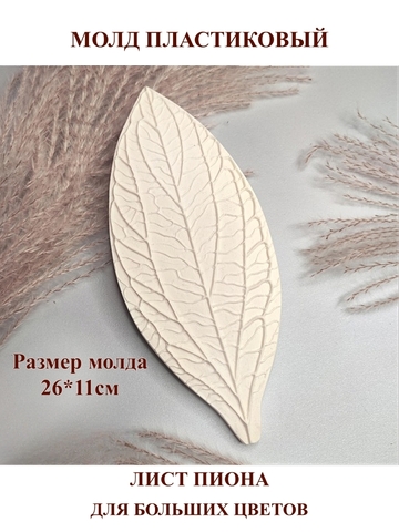 Молд Б-6 лист пиона 26х11см
