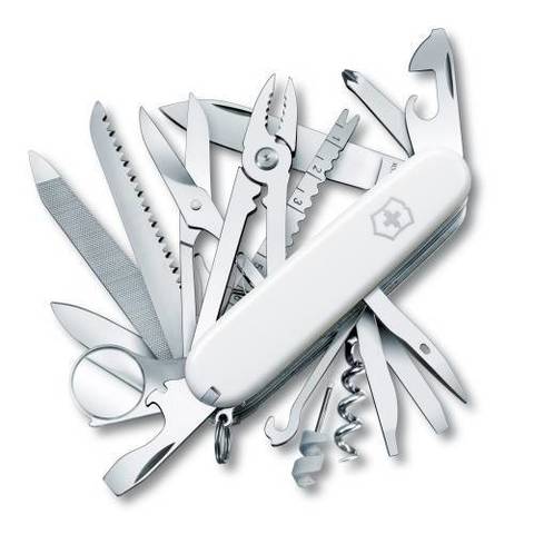 Складной многофункциональный нож Victorinox SwissChamp (1.6795.7R) 91 мм., 33 функции, цвет белый